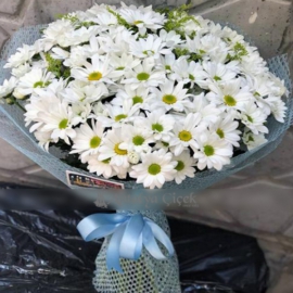  Antalya Lara Çiçekçiler Beyaz Kasımpatı Buketi