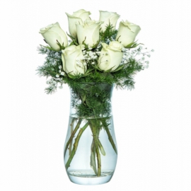  Antalya Lara Çiçek Siparişi Konik Vazoda Beyaz Güller